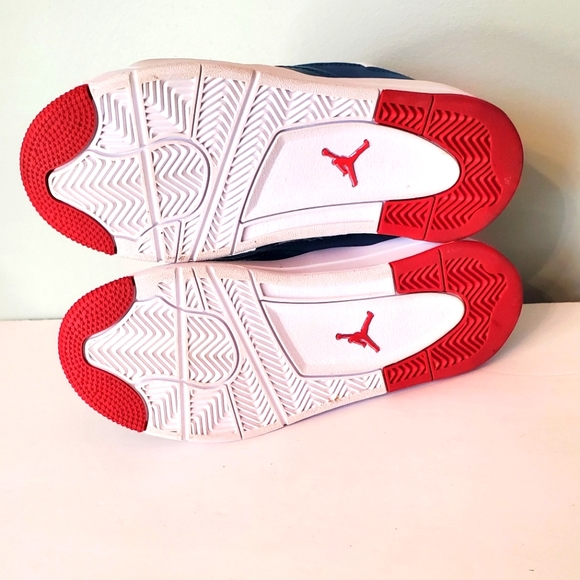 Nike Air Jordan 4 Retro Messy room French Blue Gym Red|Size:3Y - Picture 7 of 13